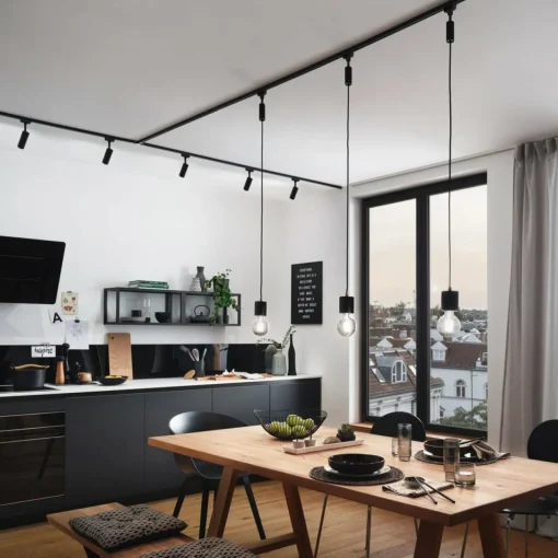 Paulmann URail Spot LED Tubo noir 4.000 K| Luminaires Led D'Intérieur