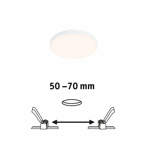Paulmann Veluna Edge IP44 3.000K variateur d'intensité Ø 9cm| Spots Encastrés Led|Luminaires Led D'Intérieur