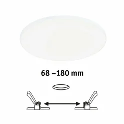 Paulmann Veluna Edge IP44 4.000K variateur d'intensité Ø 20cm| Spots Encastrés Led|Luminaires Led D'Intérieur