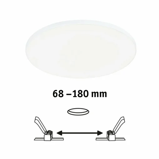 Paulmann Veluna Edge IP44 4.000K variateur d'intensité Ø 20cm| Spots Encastrés Led|Luminaires Led D'Intérieur