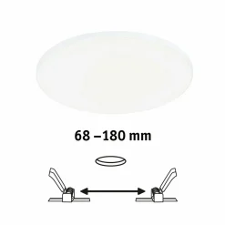 Paulmann Veluna Edge IP44 4.000K variateur d'intensité Ø 20cm| Spots Encastrés Led|Luminaires Led D'Intérieur