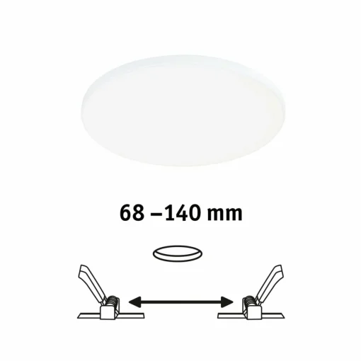 Paulmann Veluna Edge IP44 4.000K variateur d'intensité Ø 16cm| Spots Encastrés Led|Luminaires Led D'Intérieur