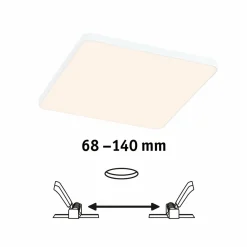 Paulmann Veluna Edge IP44 3000K variateur d'intensité 16x16cm| Spots Encastrés Led|Luminaires Led D'Intérieur