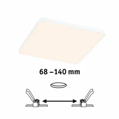 Paulmann Veluna Edge IP44 3000K variateur d'intensité 16x16cm| Spots Encastrés Led|Luminaires Led D'Intérieur