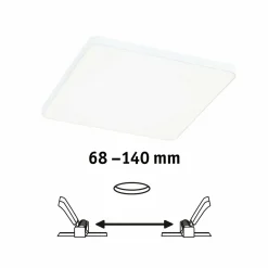Paulmann Veluna Edge LED à encastrer IP44 4000K 16x16cm| Spots Encastrés Led|Luminaires Led D'Intérieur