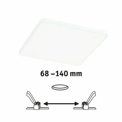 Paulmann Veluna Edge LED à encastrer IP44 4000K 16x16cm| Spots Encastrés Led|Luminaires Led D'Intérieur
