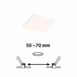 Paulmann Veluna Edge LED encastrée IP44 3000K 9x9cm| Spots Encastrés Led|Luminaires Led D'Intérieur