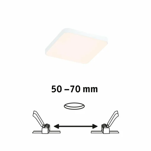 Paulmann Veluna Edge LED encastrée IP44 3000K 9x9cm| Spots Encastrés Led|Luminaires Led D'Intérieur