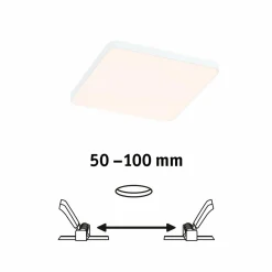 Paulmann Veluna Edge LED encastré IP44 3000K 12x12cm| Spots Encastrés Led|Luminaires Led D'Intérieur