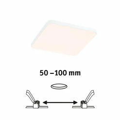 Paulmann Veluna Edge LED encastré IP44 3000K 12x12cm| Spots Encastrés Led|Luminaires Led D'Intérieur