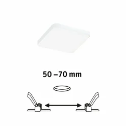 Paulmann Veluna Edge LED encastrée IP44 4000K 9x9cm| Spots Encastrés Led|Luminaires Led D'Intérieur