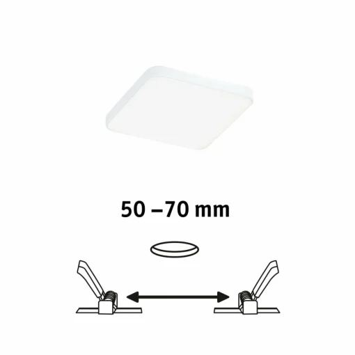 Paulmann Veluna Edge LED encastrée IP44 4000K 9x9cm| Spots Encastrés Led|Luminaires Led D'Intérieur