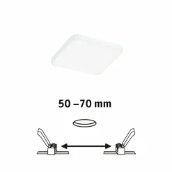 Paulmann Veluna Edge LED encastrée IP44 4000K 9x9cm| Spots Encastrés Led|Luminaires Led D'Intérieur