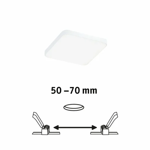 Paulmann Veluna Edge LED encastrée IP44 4000K 9x9cm| Spots Encastrés Led|Luminaires Led D'Intérieur