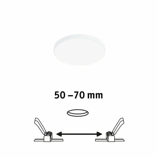 Paulmann Veluna Edge LED encastrée IP44 4.000K Ø 9cm| Spots Encastrés Led|Luminaires Led D'Intérieur