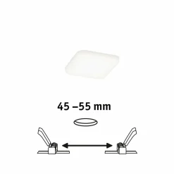 Paulmann Veluna lampe LED 4 000 K 7,5x7,5| Spots Encastrés Led|Luminaires Led D'Intérieur