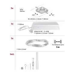 Paulmann Wire MacLED système câble LED, 5l chromé| Luminaires Led D'Intérieur