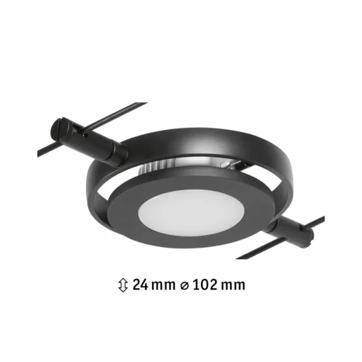 Paulmann Wire RoundMac spot noir pour câble| Luminaires Led D'Intérieur