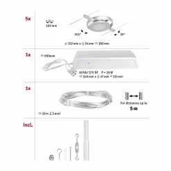 Paulmann Wire RoundMac système câble LED, chromé| Luminaires Led D'Intérieur