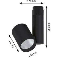 Paulmann Zeuz URail Spot 3.000K 15° noir mat| Luminaires Led D'Intérieur