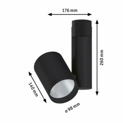 Paulmann Zeuz URail Spot 3.000K 15° noir mat| Luminaires Led D'Intérieur