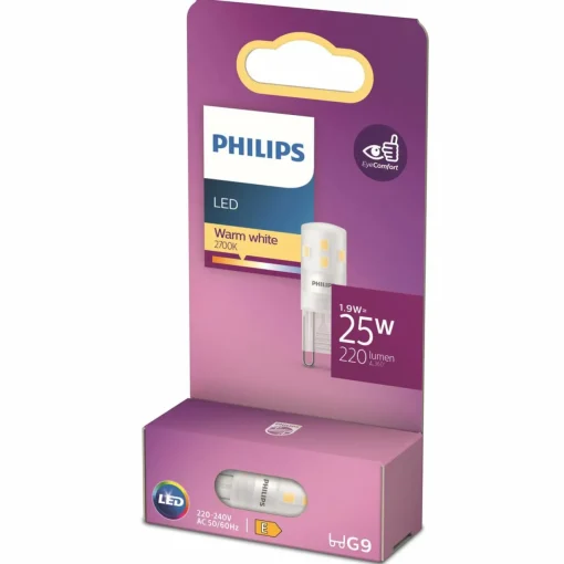 Philips Ampoule à broche LED G9, 1,9 W, 2 700 K, intensité variable| Ampoules Led G9|Ampoules Led