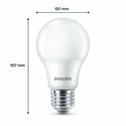 Philips ampoule LED E27 4,9W 470lm 2 700K mate x3| Ampoules Led E27|Ampoules Led