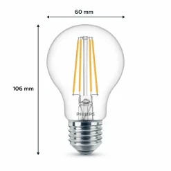 Philips ampoule LED E27 7W 850lm 4 000K claire x6| Ampoules Filament|Ampoules Filament
