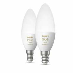 Philips Hue 2 flammes White Ambiance E14 5,2 W| Ampoules Connectées Et Intelligentes|Ampoules Connectées Et Intelligentes