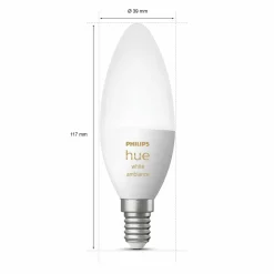 Philips Hue 2 flammes White Ambiance E14 5,2 W| Ampoules Connectées Et Intelligentes|Ampoules Connectées Et Intelligentes