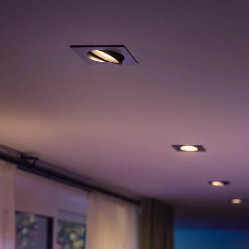 Philips Hue Centura spot LED angulaire alu| Spots Encastrés Led|Luminaires Led D'Intérieur