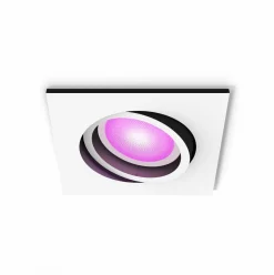 Philips Hue Spot encastré LED Centura, blanc, 9x9 cm, CCT, RVB| Spots Encastrés Led|Luminaires Led D'Intérieur