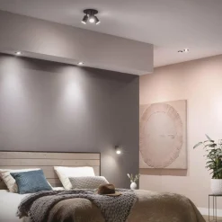Philips Hue Spot encastré LED Centura, noir, Ø 9 cm, CCT RVB| Spots Encastrés Led|Luminaires Led D'Intérieur