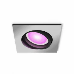 Philips Hue Spot encastré LED Centura, aluminium 9x9 cm CCT RVB| Spots Encastrés Led|Luminaires Led D'Intérieur