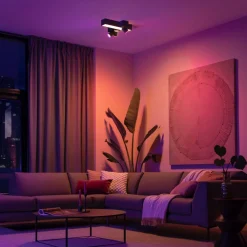 Philips Hue Spot LED Centris Cross noir à 3 lampes RVB CCT| Spots Et Projecteurs Led|Spots
