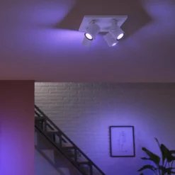 Philips Hue Spot pour plafond LED Argenta, blanc, à 4 lampes RVB CCT| Spots Et Projecteurs Led|Spots