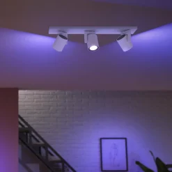 Philips Hue Spot pour plafond LED Argenta, blanc, à 3 lampes RVB CCT| Spots Et Projecteurs Led|Spots