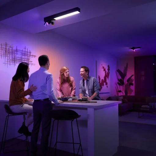 Philips Hue Spot pour plafond LED Centris noir à 3 lampes RVB CCT| Spots Et Projecteurs Led|Spots