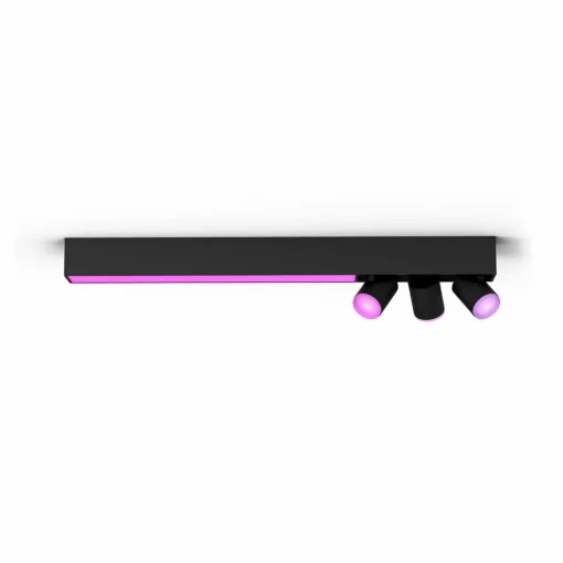 Philips Hue Spot pour plafond LED Centris noir à 3 lampes RVB CCT| Spots Et Projecteurs Led|Spots