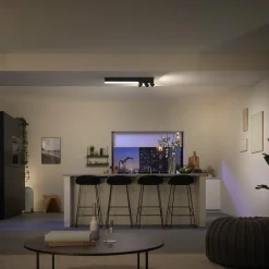 Philips Hue Spot pour plafond LED Centris noir à 3 lampes RVB CCT| Spots Et Projecteurs Led|Spots