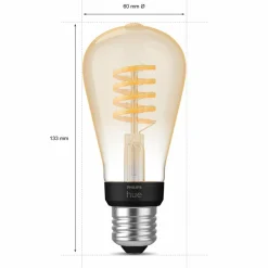 Philips Hue White Ambiance Edison filament E27 7W| Ampoules Connectées Et Intelligentes|Ampoules Connectées Et Intelligentes