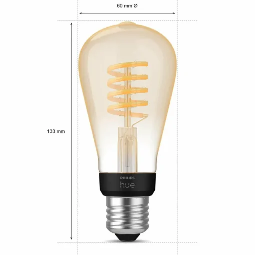 Philips Hue White Ambiance Edison filament E27 7W| Ampoules Connectées Et Intelligentes|Ampoules Connectées Et Intelligentes