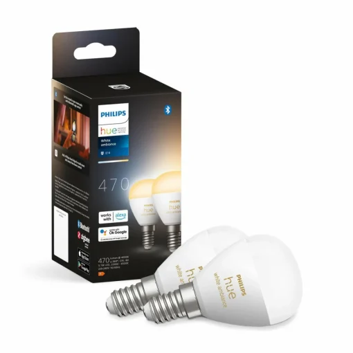 Philips Hue White Ambiance E14 5,1 W 470 lm x2| Ampoules Connectées Et Intelligentes|Ampoules Connectées Et Intelligentes