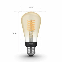 Philips Hue White E27 7 W ST64 filament 2 100 K| Ampoules Connectées Et Intelligentes|Ampoules Connectées Et Intelligentes
