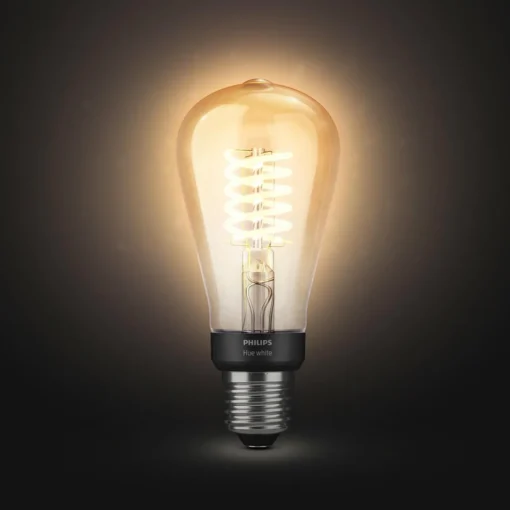Philips Hue White E27 7 W ST64 filament 2 100 K| Ampoules Connectées Et Intelligentes|Ampoules Connectées Et Intelligentes