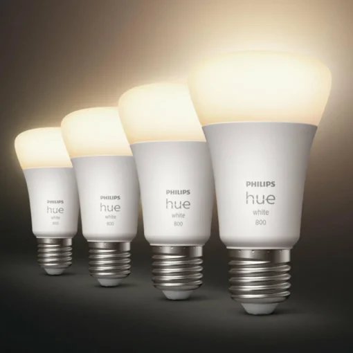 Philips Hue White 9W ampoule LED E27, pack de 4| Ampoules Connectées Et Intelligentes|Ampoules Connectées Et Intelligentes