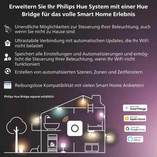 Philips Hue White+Color ampoule LED E27 15W| Ampoules Connectées Et Intelligentes|Ampoules Connectées Et Intelligentes