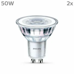 Philips LED GU10 4,6 W 355lm 827 claire 36° x2| Ampoules Led Gu10|Ampoules Led