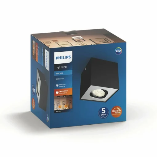 Philips myLiving spot LED Box à une lampe noir| Spots Et Projecteurs Led|Spots