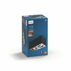 Philips myLiving spot LED Box à 2 lampes noir| Spots Et Projecteurs Led|Spots